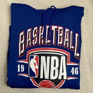 NBA Etched in Stone Blue Pullover Hoodie, L, NWT